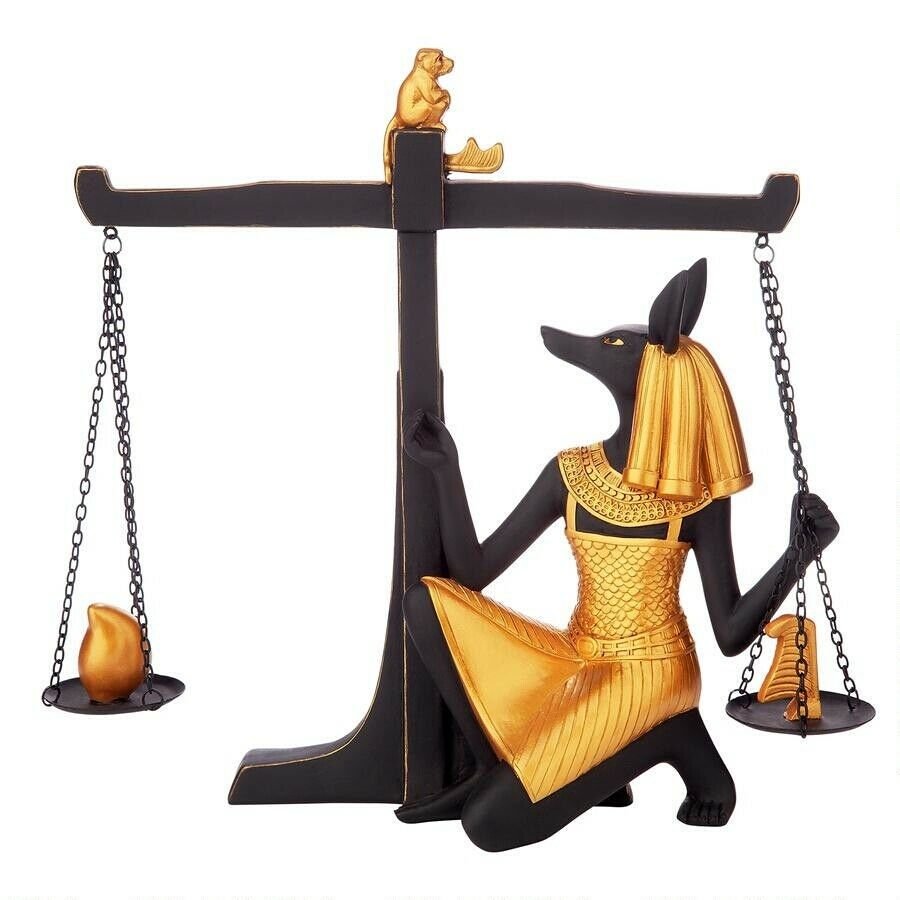 Ancient Egyptian God Anubis Weighing of the Heart Statue