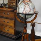Antiqued Classic French Style Library Globe 38" Replica With Floor Stand