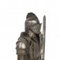 Medieval Guard Gothic Knight 15th-Century 18"  Suit of Armor Metal Statue