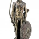 Greek Methodology Apollo God of Love With Shield Cold Cast Bronze 12" Statue
