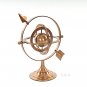 Antiqued Armillary Brass Globe Sphere Sundale 8.5" with Zodiac Signs