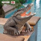 Decorative Handcrafted Snapping Swamp Gator 19"  Garden Statue Exclusive