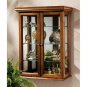 Tuscan Country Style Wall Curio Cabinet 26" Hardwood Display Case