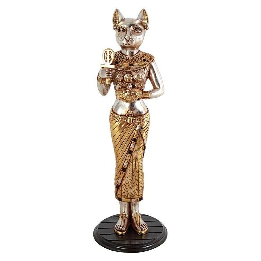 Ancient Egyptian Goddess Bastet Family Joy Love Music 36" Statue With
