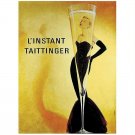 French Art Original Taittinger  31.5"  Lithograph Poster