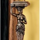 19th Century French Provincial Caryatid Pedestal with Greek Nude Maiden Handmade