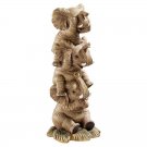Fortune Elephants "Three Truths of Man" No Hear, No -See,No-Speak,No-Evil Statue
