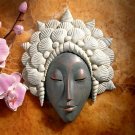 Asian  Maiden Mermaid With  Seashell Crown 10" Wall Sculpture