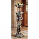 French Rococo-inspired classic Sous la Vigne Cast in Faux Bronze Pedestal