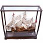 Display Case Wood Table Top Cabinet  With Acrylic Glass 34" for Midsize Ships And Boat Models
