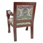 Replica Medieval Gothic Heraldic Hand Carved Solid Mahogany 36.5" Armchair