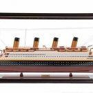 RMS Titanic Ocean Liner 40" Wood Model Cruise Ship & Display Cbinet Assembled