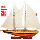 Bluenose II Schooner Sailboat 47" Built  Wooden Model Painted Ship Assembled