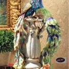 Art Deco Garden Gallery Handcrafted Peacocks in Paradise 19" Statue Sculpture