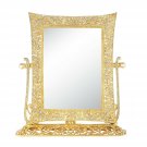 Golden Swiveling Vanity Mirror Winsdor 3x Magnification with European Crystals