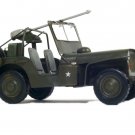 Vintage Replica 1941 Green US ARMY Willys MB Overland Jeep 12" Metal Model Car