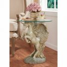 Mystical Winged Unicorn 21" Sculptural Glass Topped Table