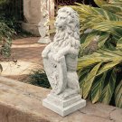 Grand Beaumaris Castle Regal Noble Lion with Heraldic Shield 31.5" Sculptures