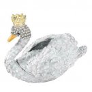 Luxury Gifts Swan Jewelry Box With Hand-Set Clear European Crystals