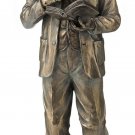 Mark Twain Great American Writer 11.5" Cold Cast Bronze Statue Sculpture
