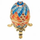 Antique Replica Grand Duchess Imperial Russian Enameled Eggs Jewelry Box
