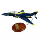 Airplane USNF-4 Phantom Supersonic Jet Blue Angels 12" Wood Model Aircraft