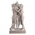 Ancient Roman Nude Three Graces 29" Handmade Garden Statue By Antonio Canova