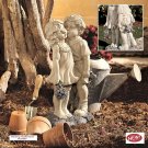 Art Deco Young Sweethearts Kissing Children 22" Handmade Garden Statue