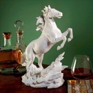 The Regal Horse Stallion Bonded Marble  Desktop 15" Statue