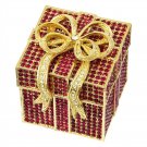 Luxury Gifts Ruby Pavé Gift Jewelry Box Gold Finish With Swarovski Crystal
