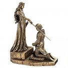 Ceremony of Knighthood in Medieval Times 10" Cold Cast Bronze Statue