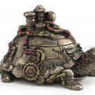 Steampunk Turtle Trinket Box Cold Cast Bronze Statue