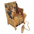 Egyptian Art Royal King Tut's Golden Treasure Jewelry Box Hand-Painted Desktop
