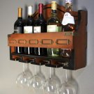 Wall Mounted Wooden Wine Rack - 21" Bar