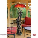 Three Black Bears on The Tree Torchiere 60" Sculptural Floor Lamp
