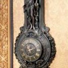 Antiqued French Style Liberté Grande Palace Sculptural  51"H  Wall Clock