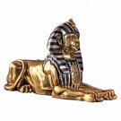 Ancient Sacred Egyptian Sphinx City of Alexandra 29" Handmade Golden Statue