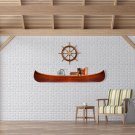 Display HalfCanoe 9 ft Ft Cedar Strip Wood Boat  Assembled