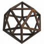 Architectural Museum 3D Replica Geometric Icosahedron 7.5" Wooden Model