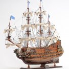 Soleil Royal French Navy Tall Ship 28" Built Wooden Model Saiboat Assembled