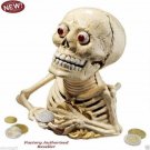 Authentic Exclusive Bugged-Out Hungry Skeleton Cast Iron Mechanical Coin Bank