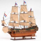 Holland Frigate Friesland Tall Ship 37" Built Wooden Model Sailboat Assembled