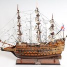 HMS Sovereign of the Seas 1637 Tall Ship 37" Built Wooden Model Boat Assembled