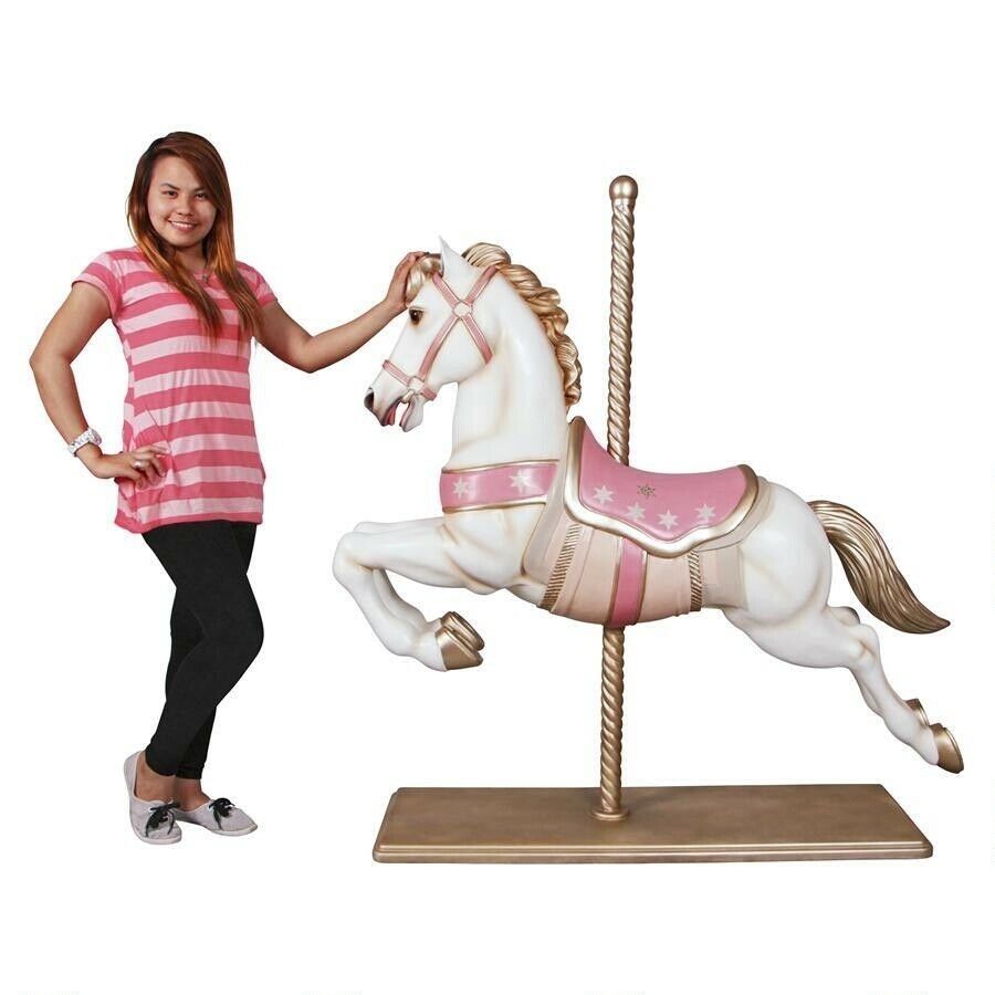 American Merrygoround Full Sized 57" Large Carousel Horse Statue