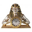 Ancient Egyptian Art  Temple of Heliopolis 21" Sculptural Mantel Desktop Clock