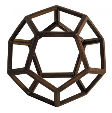 Arhitectual Museum 3D Replica Geometric Dodecahedron 7.5" Wooden Model