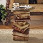 Power of Books Sculptural Glass-Topped 21"Side Table