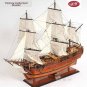 HMS Bark Endeavour James Cook's Tall Ship 38" Wood Model Sailboat Assembled