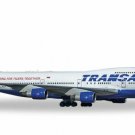Airplane Transaero Boeing 747-400 Amur Tiger Diecast Desktop 14" Model Aircraft
