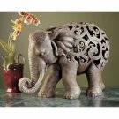 Antique Majestic Elephant Jali of British Colonial India 10" Scalpture Statue